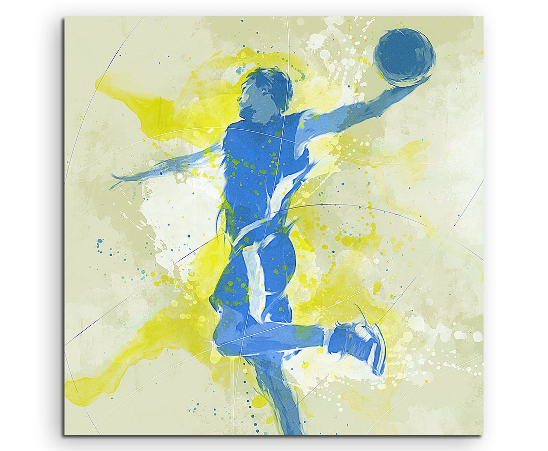 Paul Sinus Art Basketball VI 60x60cm SPORTBILDER Splash Art Wandbild Aquarell Art