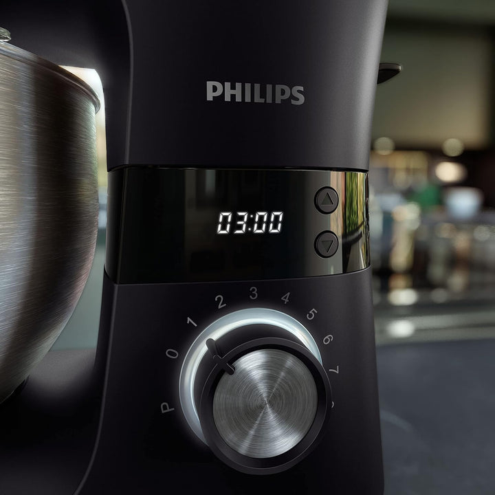 Philips 7000 Series Küchenmaschine - 5,5 Liter, 1000 Watt, 8 Geschwindigkeitsstufen, ProKnead Techno