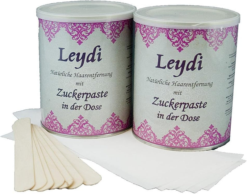 2x 1000g Leydi Zuckerpaste in der Dose - Nachfüllset für Sugaring und Haarentfernung zu Hause