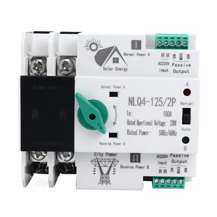 Dual Power Automatic Transfer Switch, Sekundärstromverteilung Power Transfer Switch 230V AC 100A NLQ