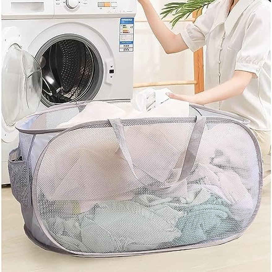 Pop Up Wäschekorb Faltbarer Wäschekorb 2 Stk(36 * 36 * 58 Cm) Wäschetonne Wäschekorb klappbar mit Gr