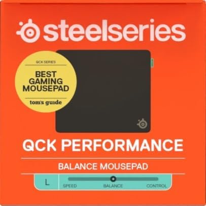Steelseries QcK L Performance Balance Gaming-Mauspad – Extradichte für sanftes Gleiten – Flache, abg