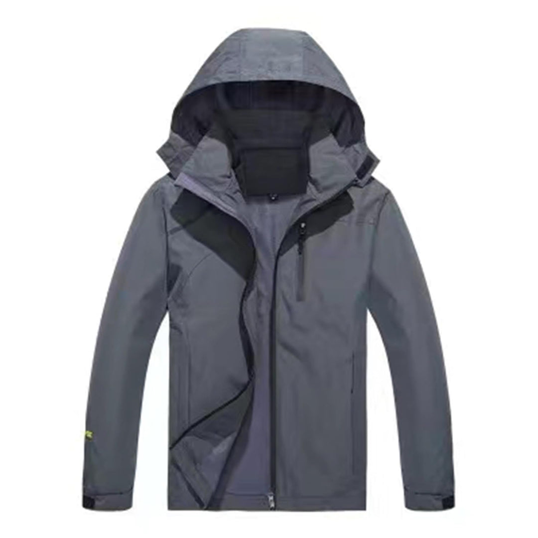 SUKUTU Herren Outdoor wasserdichte Kapuzen-Sportjacke Leichte Wanderjacke Bergjacke Softshell Herbst