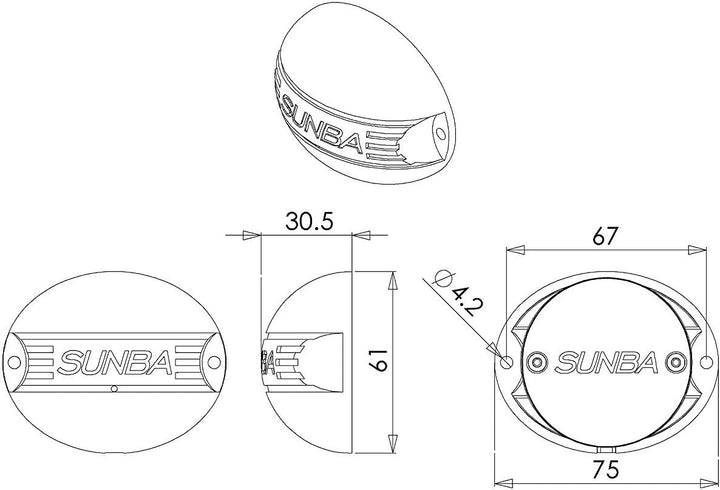 Sunba Outdoor Aluminium CCTV Mikrofone für IP Kameras mit RCA Interface