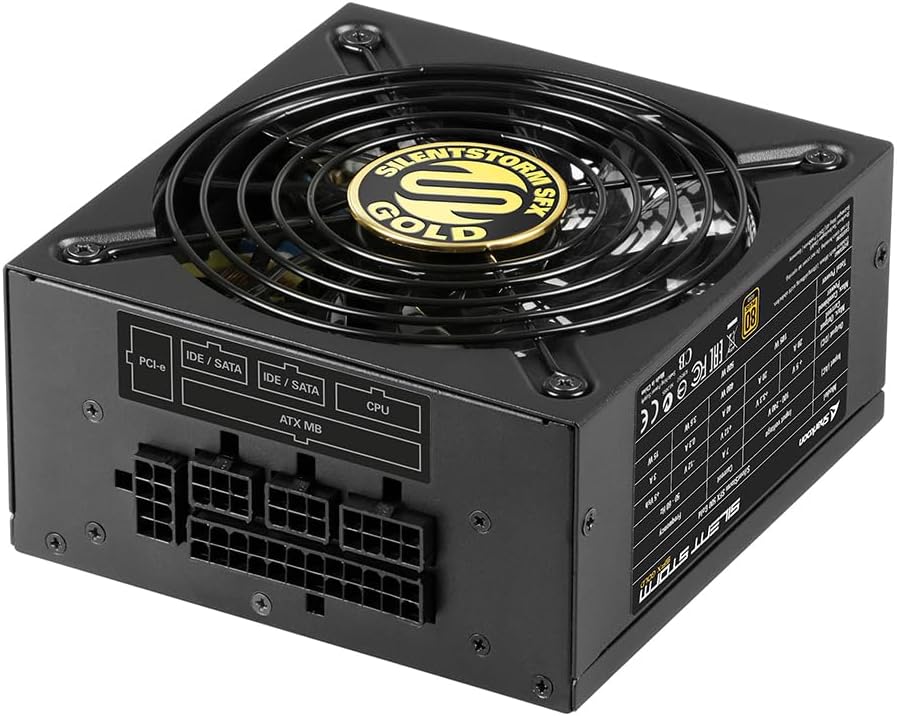 Sharkoon SilentStorm SFX Gold PC-Netzteil (500 Watt, SFX, Kabelmanagement)