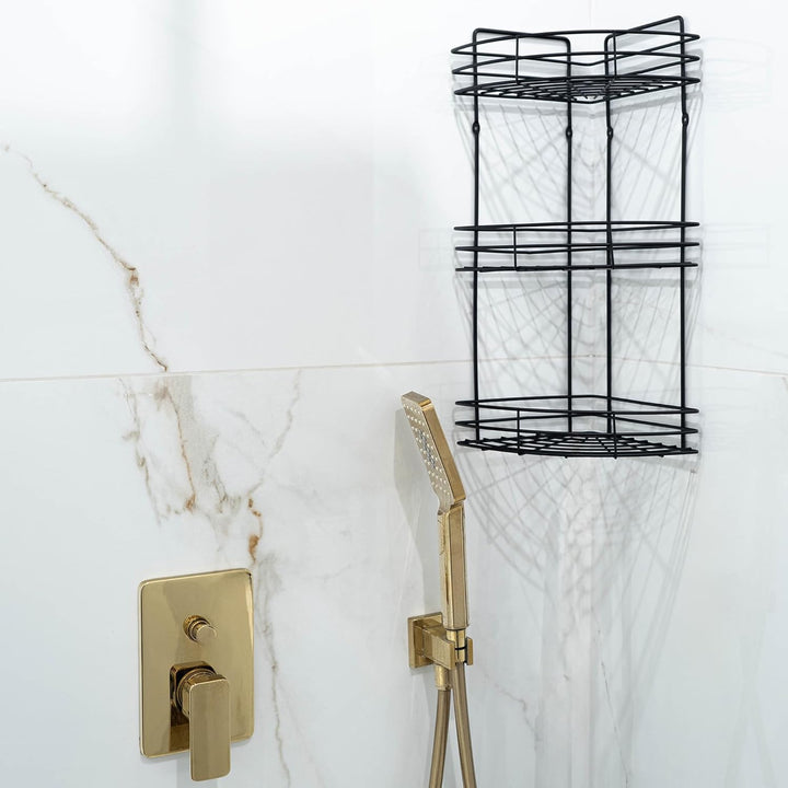KADAX Duschablage Ecke, Badezimmer Organizer, Eckregal, Badregal, Duschregal, Duschgel und Shampoo H
