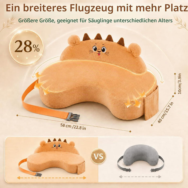 Ergonomic Stillkissen Klein mit Sicherheitsumrandung Memory Foam Baby Nursing Pillow – Verstellbarer