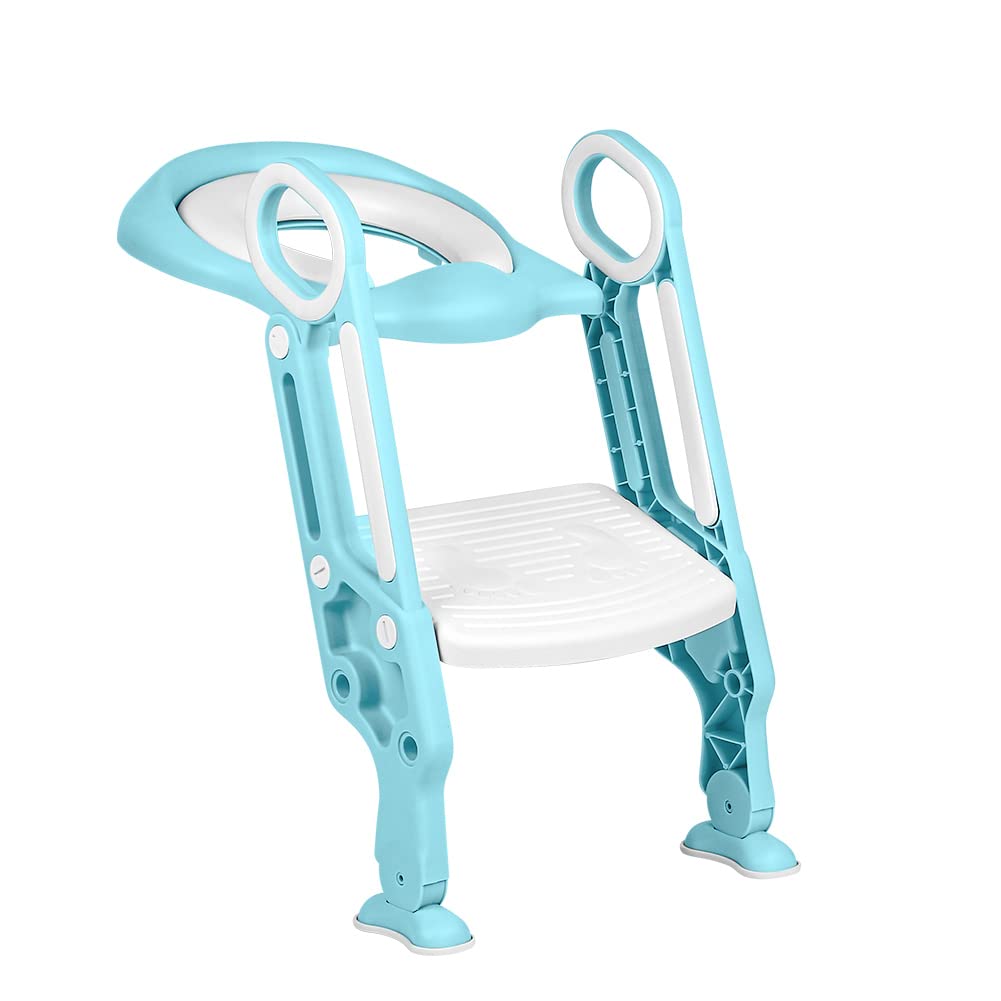 WC-Sitz für Kinder, verstellbar und faltbar, Toilettensitz für Babys mit Stufen, Toilettentrainer fü