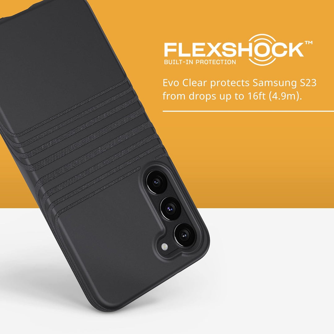 tech21 Evo Tactile Schutzhülle für Samsung Galaxy S23 Plus, 4,8 m Fallschutz, Schwarz Galaxy S23+ Sc