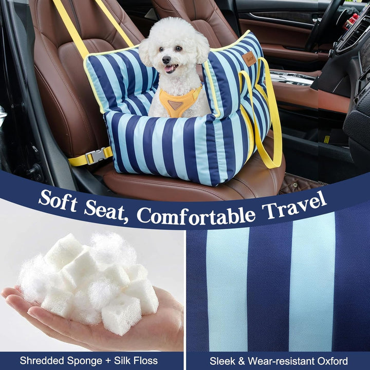 Pawaboo Hunde Autositz für kleine Hunde, Klein Hundesitz mit Fest Schnalle und Sicherheitsgurt, Hund