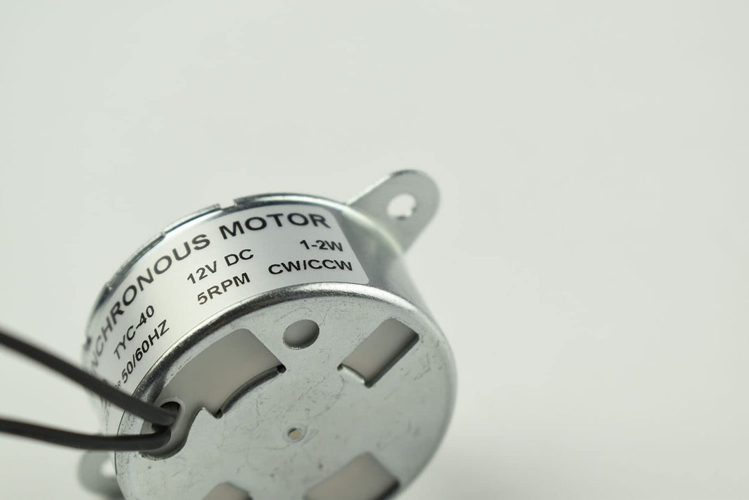 CHANCS TYC-40 12V DC 5RPM Welle 33mm mit DC Stromadapter Eingang 110V/240V Ausgang DC 12V Elektromot