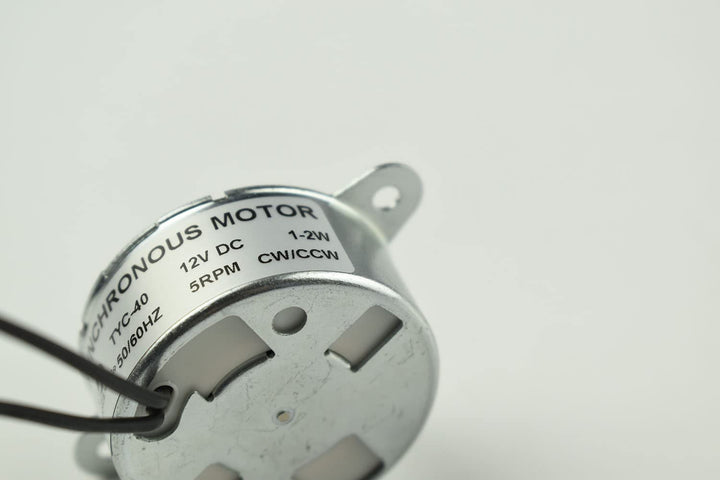 CHANCS TYC-40 12V DC 5RPM Welle 33mm mit DC Stromadapter Eingang 110V/240V Ausgang DC 12V Elektromot