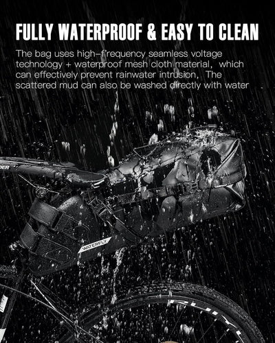 WATERFLY 10L Wasserdichte Satteltasche Fahrradtasche Fahrradsitz Tasche Sportsatteltasche Aufbewahru