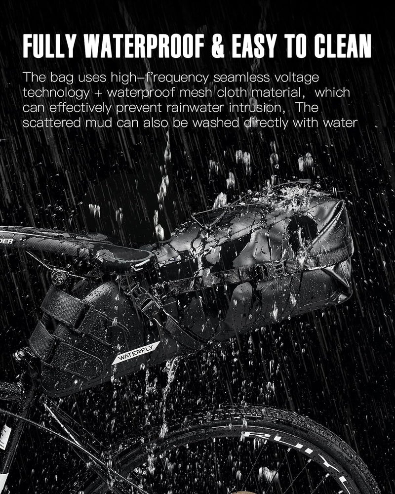 WATERFLY 10L Wasserdichte Satteltasche Fahrradtasche Fahrradsitz Tasche Sportsatteltasche Aufbewahru
