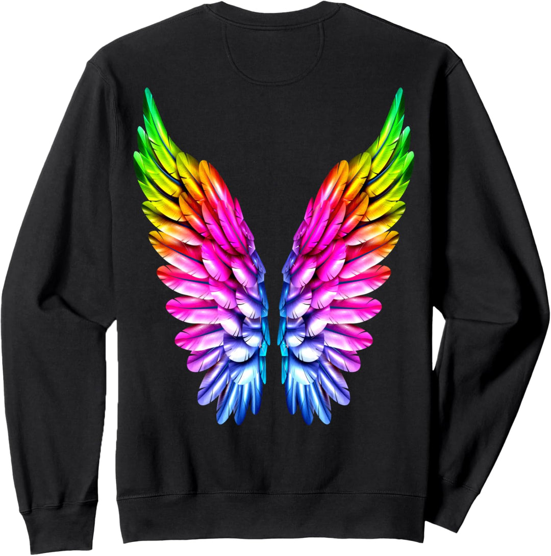 LGBT Regenbogen Engelsflügel Gay Lesbisch Queer LGBTQ Sweatshirt
