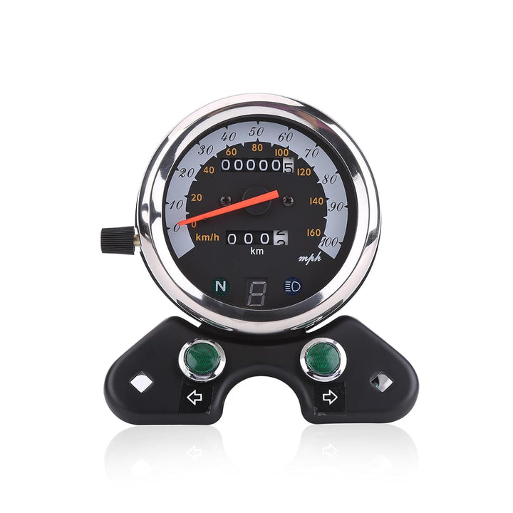 Motorrad Tachometer, Fydun Universal Dual Kilometerzähler 12V Gang LED Hintergrundbeleuchtung Digita