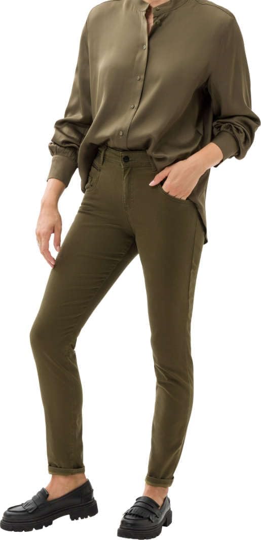 BRAX Damen Style Shakira Winter Dream Hose 25W / 32L Olive, 25W / 32L Olive