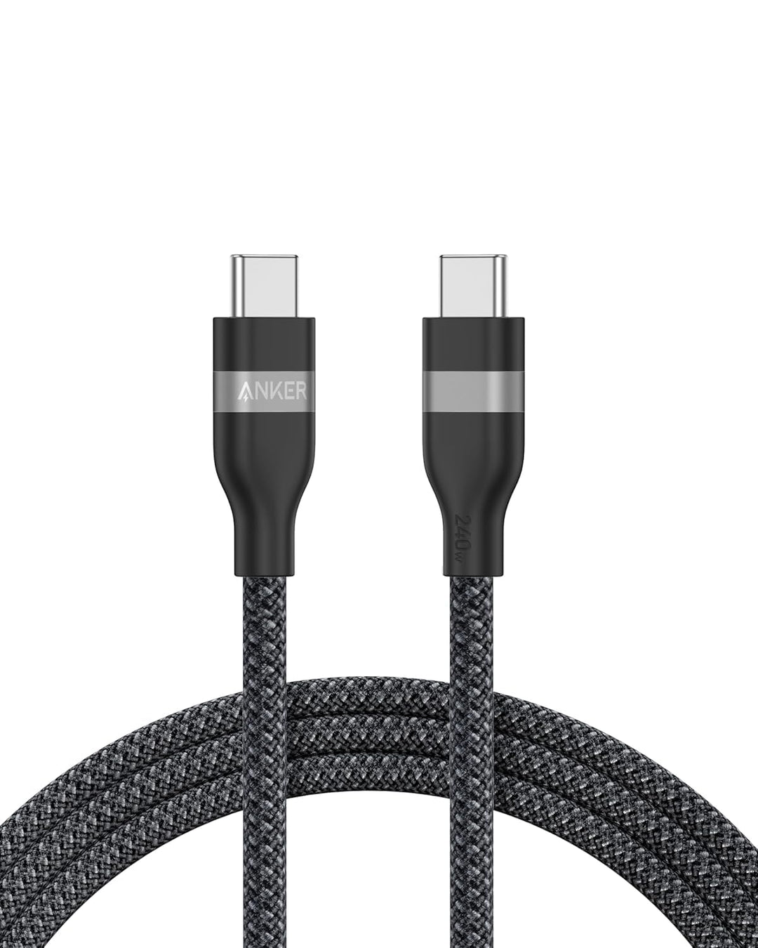 Anker Nano USB C auf USB C Kabel, 240W 1,8m flexibel farbig geflochten, USB C Schnellladekabel Typ C