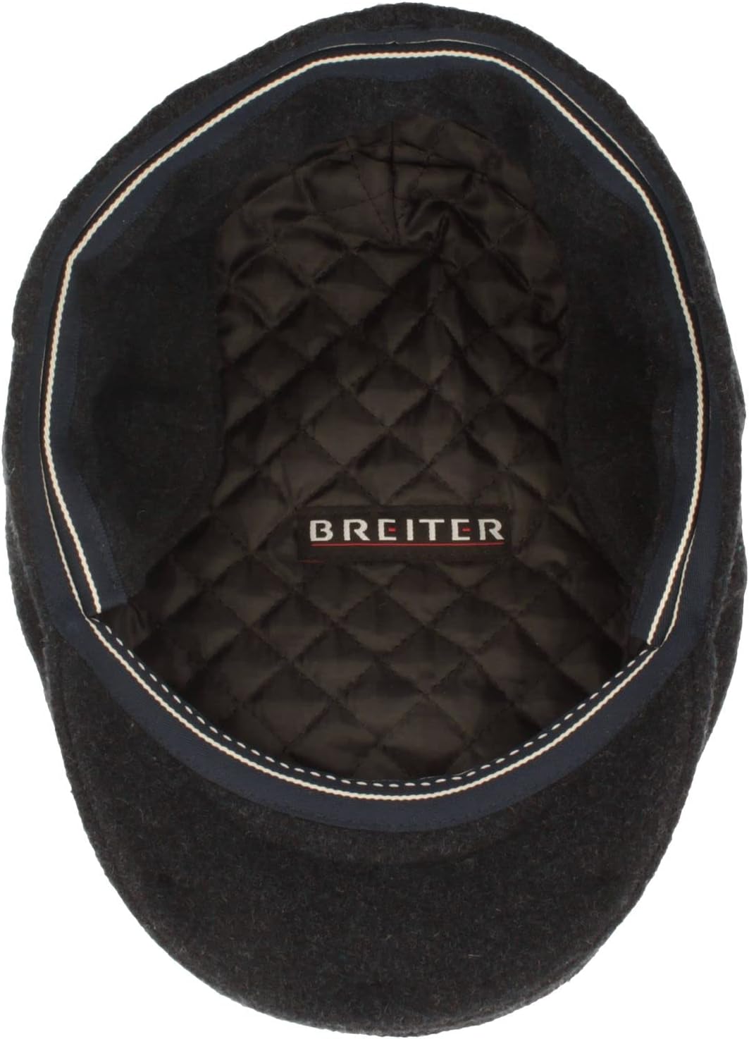 Breiter Herren Winter Schiebermütze mit Ohrenklappen Flatcap Schirmmütze 100% Wolle mit ausklappbare