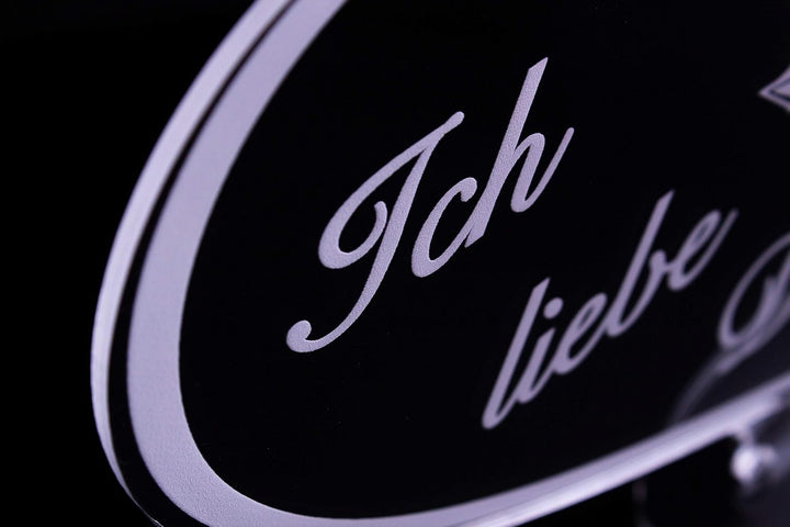 Acryl Schild in Doppelherz Form Liebe Mama, Perfekt zu Muttertag oder Weihnachten, mit Lasergravur,