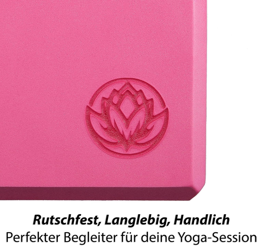 Yoga Block VonBueren | 22 x 12 x 7,5 cm je Yogablock | Yogablöcke für Damen und Herren aus EVA | Klö