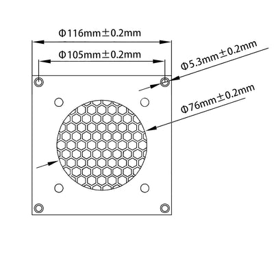 Euroharry Lüftungsgitter 80mm Lüfterabdeckun ，für PC, Computer, AV, elektronische Schränke (3PK), 3P