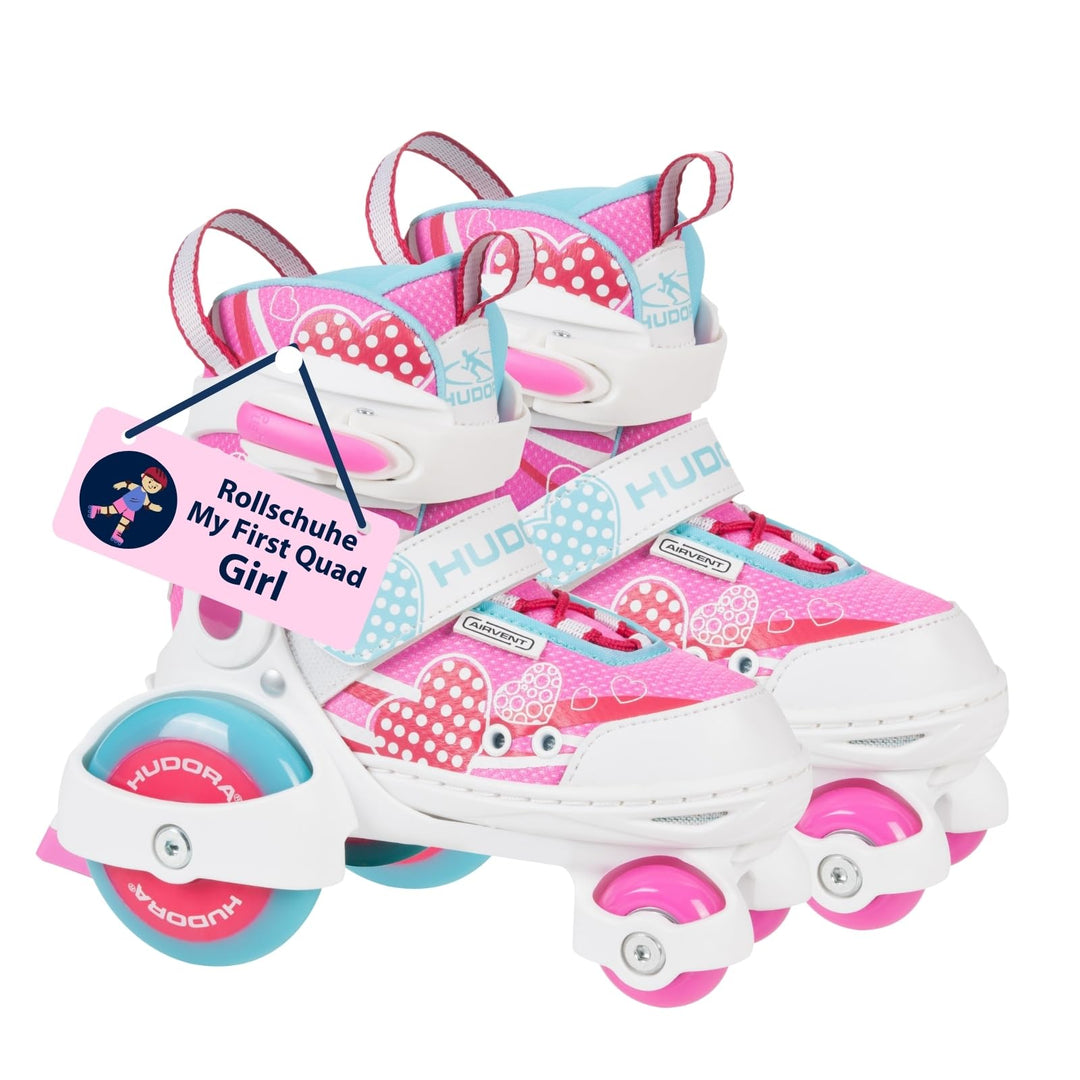 HUDORA Rollschuh My First Quad in versch. Grössen & Farben - hochwertige Rollschuhe für Kinder bis 2