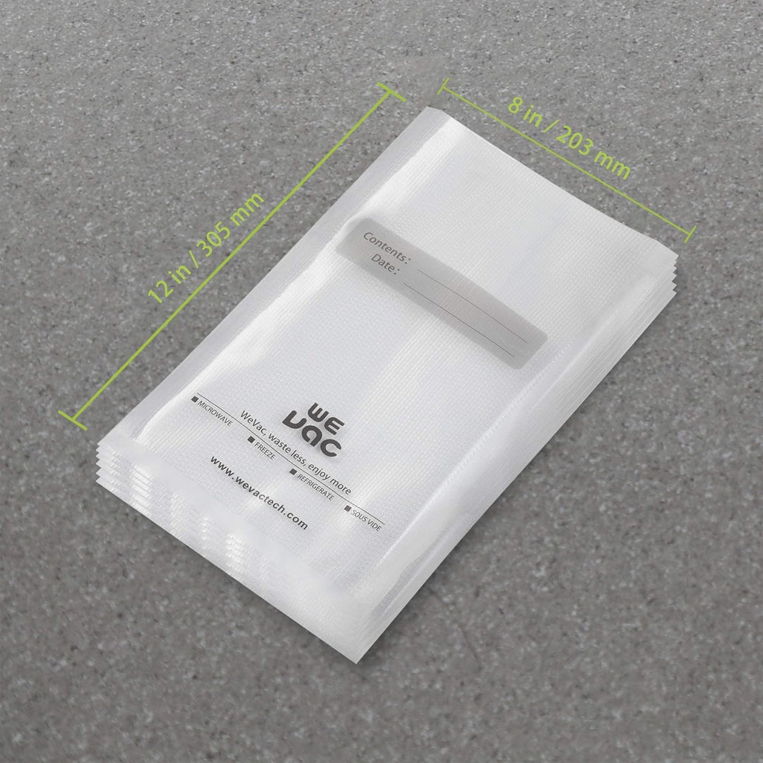 Wevac Vakumierergerät Beutel 20x30cm / 100 Beutel Profi- Folienbeutel für Lebensmittel, geeignet für