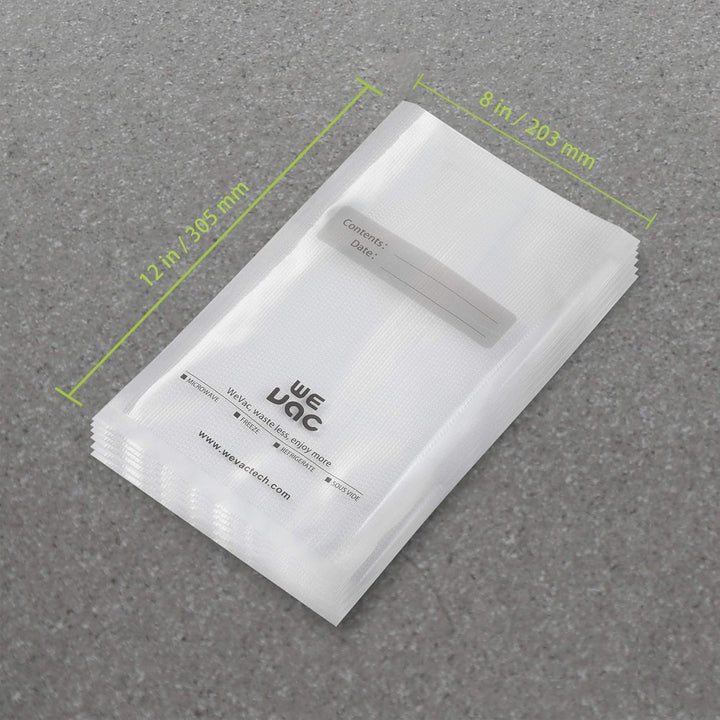 Wevac Vakumierergerät Beutel 20x30cm / 100 Beutel Profi- Folienbeutel für Lebensmittel, geeignet für