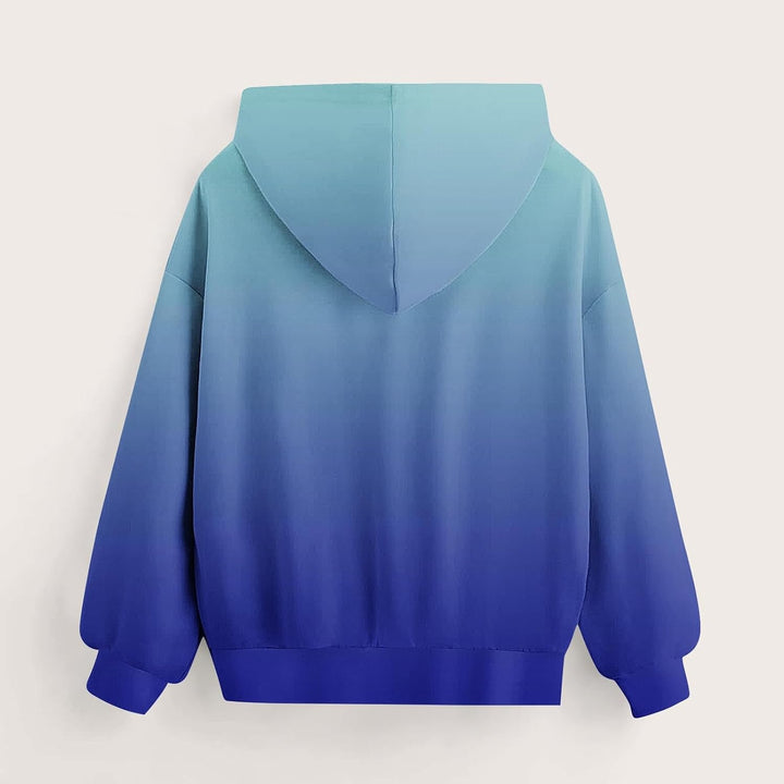 Hoodie Mädchen Oversize Kapuzenpullover Farbverlauf Mode Sweatshirt Casual Pullover mit Kapuze Tasch