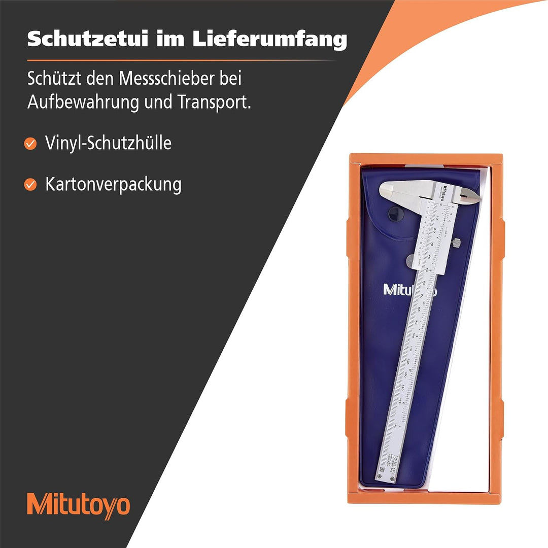 Mitutoyo Messschieber 0-150mm 530-104 Einzelbett, Einzelbett