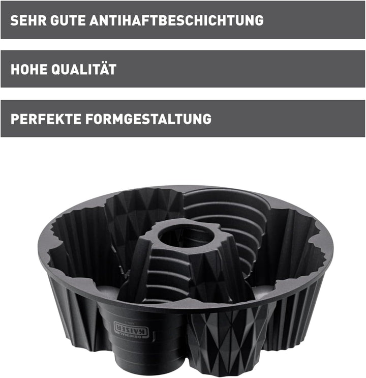 Original Kaiser Inspiration Törtchen Gugelhupfform 26 cm, Gugelhupf Backform für 8 kleine Tartes und