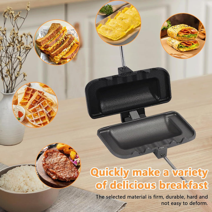 Sandwich Toaster, Sandwichtoaster, Antihaftbeschichteter Sandwich Maker, Doppelseitige Bratpfanne, R