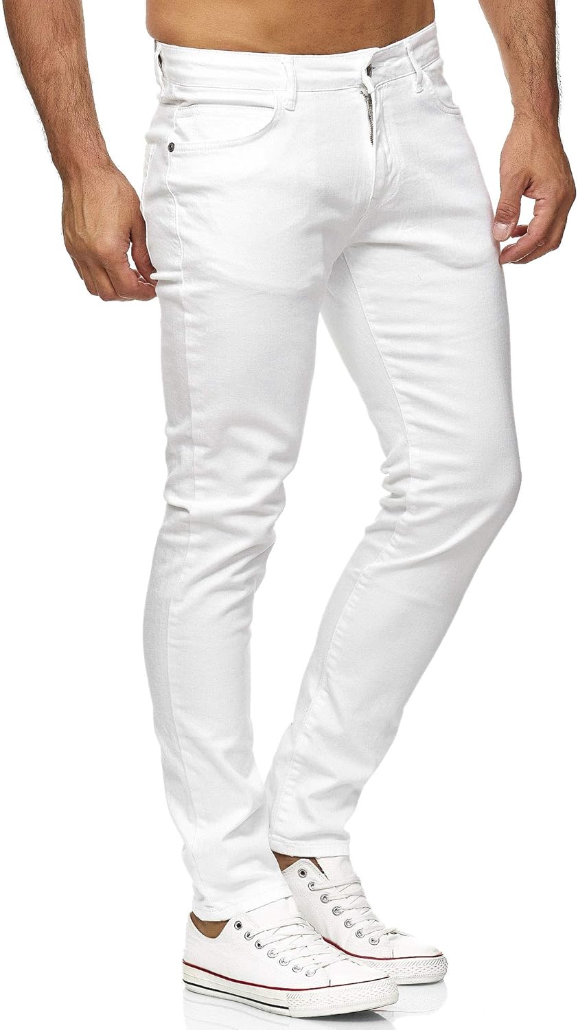 Red Bridge Herren Jeans Hose Slim-Fit Röhrenjeans Denim Colored 29W / 32L Weiss, 29W / 32L Weiss