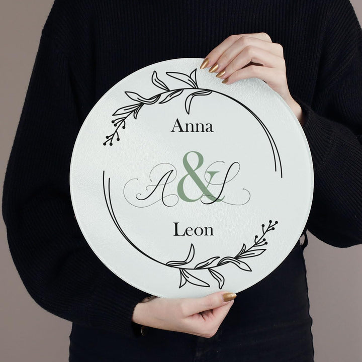 Herz & Heim® WMF Tortenbesteck zur Hochzeit mit passendem Tortenteller, personalisiert, Motivauswahl