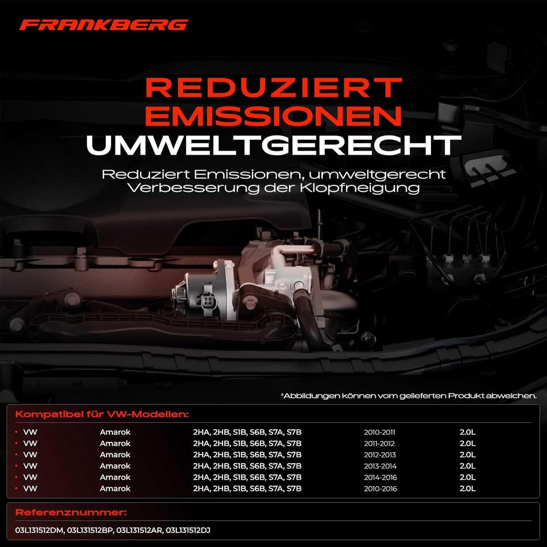 Frankberg AGR-Ventil Kühler Abgasrückführung für A-m-a-r-o-k 2H, S1B 2.0 BiTDI 2.0 TDI Diesel 2010-0