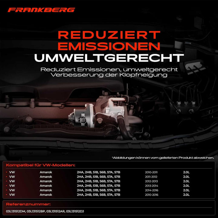 Frankberg AGR-Ventil Kühler Abgasrückführung für A-m-a-r-o-k 2H, S1B 2.0 BiTDI 2.0 TDI Diesel 2010-0