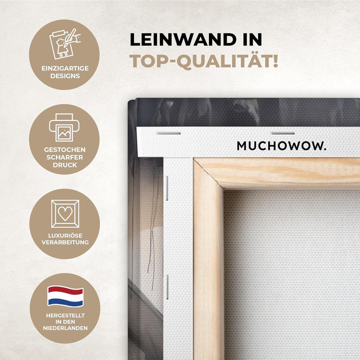 MuchoWow© Bild auf Leinwand 40x60 cm Schlafzimmer Bilder Wand Deko Wohnzimmer Modern Wanddeko Bilder
