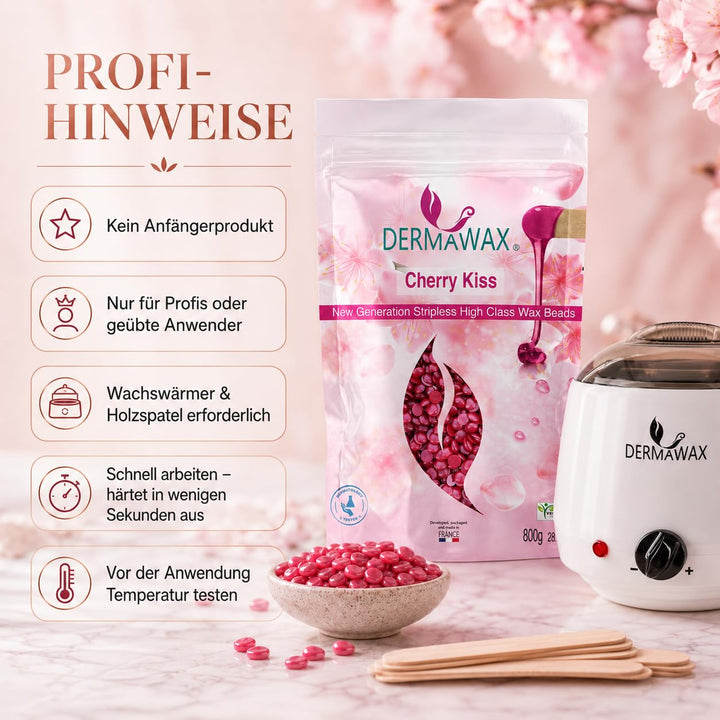 Dermawax Vegan Hartwachs Waxing Perlen zur Haarentfernung Brazilian Waxing Gesicht Intim Beine Bikin