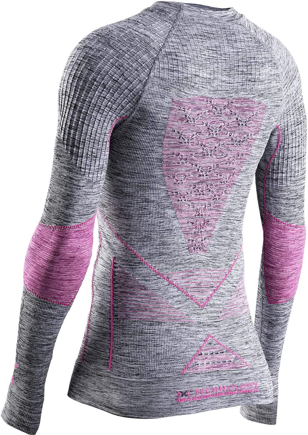 X-Bionic Damen Energy Accumulator 4.0 Langarmshirt M G144 Grey Melange/Pink, M G144 Grey Melange/Pin