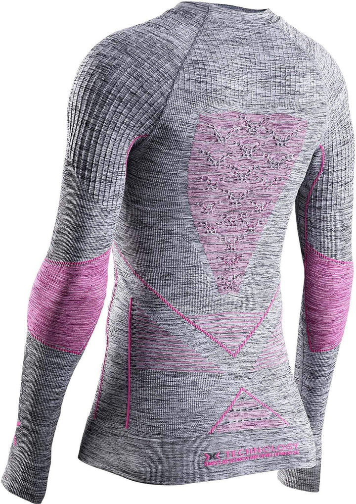 X-Bionic Damen Energy Accumulator 4.0 Langarmshirt M G144 Grey Melange/Pink, M G144 Grey Melange/Pin