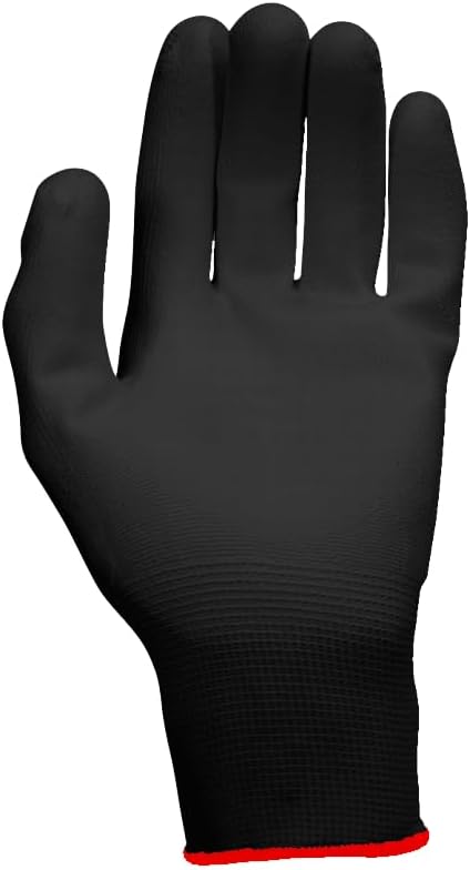 KS TOOLS - 310.0325 Mikrofaser-Handschuhe, schwarz, T.9, 12 Paar, T.9