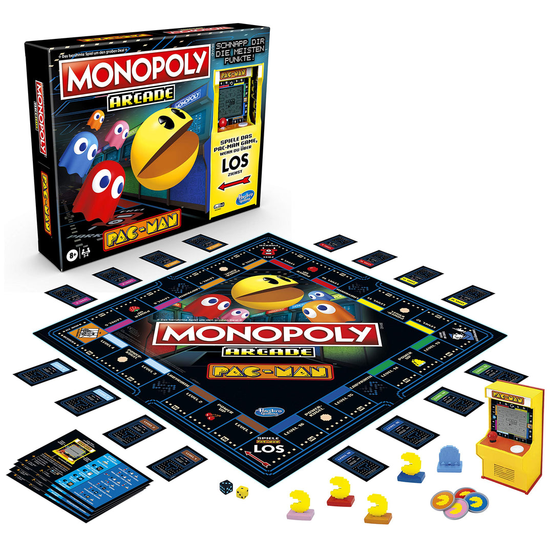 Monopoly Hasbro Arcade Pac Brettspiel für Kinder ab 8 Jahren, inklusive Bank- und Arcade-Automat Mon