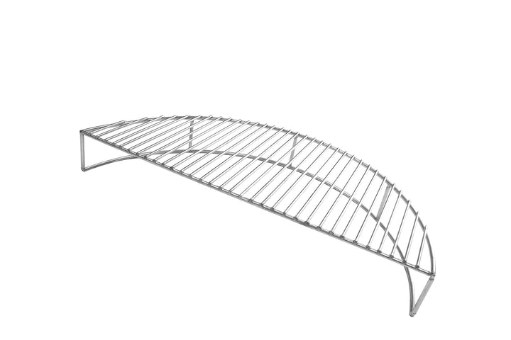 HeRo24 Edelstahl Warmhalterost halbrund Ø 52,3 cm – 2. Ebene für Kugelgrill 57–70 cm & universeller