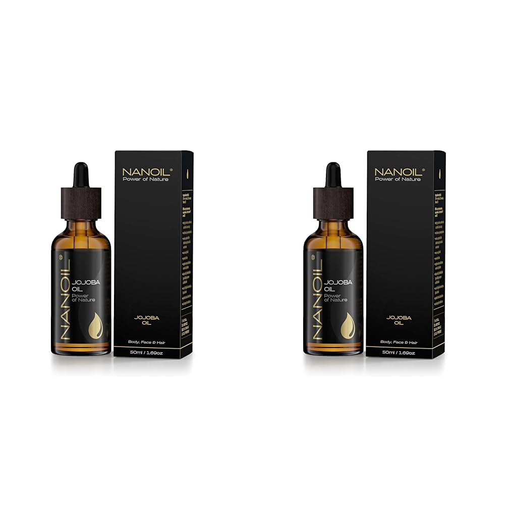 Jojobaöl Nanoil Jojoba Oil 50ml - natürliches, reines, kaltgepresstes, ungeröstetes Bio Jojobaöl. Pf
