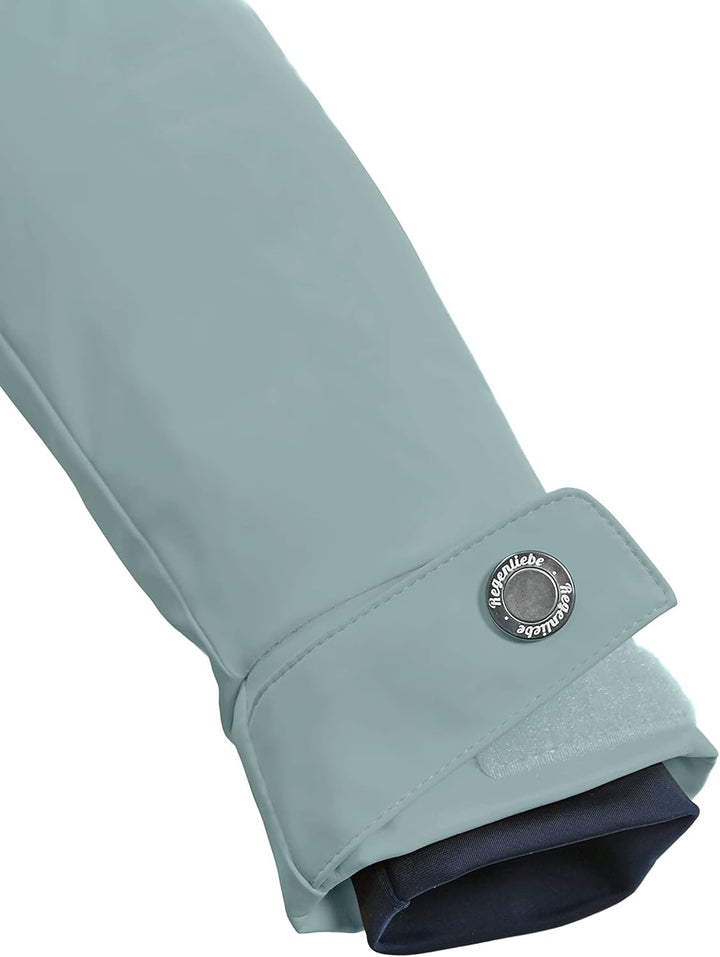Regenliebe Damen Regenmantel wasserdicht Friesennerz mit Teddyfleece gefüttert 36 hellblau, 36 hellb