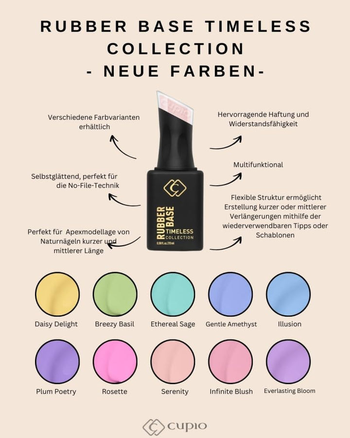 Rubber Base Cupio Timeless Collection - Rosette 15ml