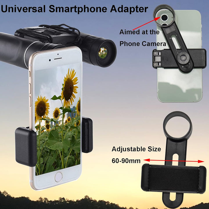 FLYAMAPIRIT Mini Fernglas Teleskop Faltbares 8X21 HD Fernglas mit Smartphone-Adapter, Tragegurt und