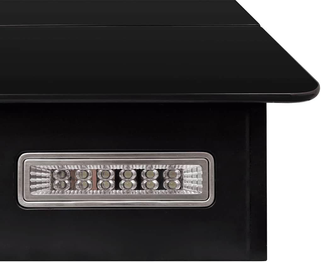 vidaXL Dunstabzugshaube Schwarz Hartglas mit Display 600 mm