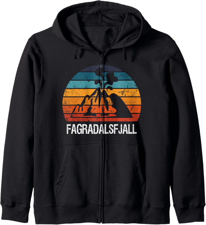Fagradalsfjall Mountain Vulkan ausgebrochen Island Kapuzenjacke